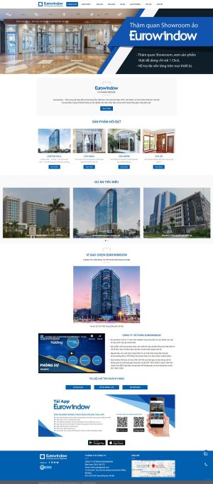 thiết kế website nhôm kính