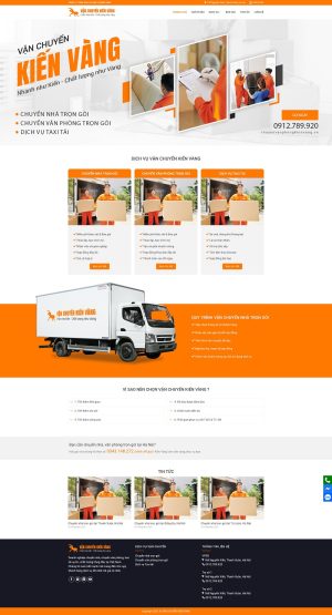 Thiết kế Giao diện Website dịch vụ vận chuyển nhà